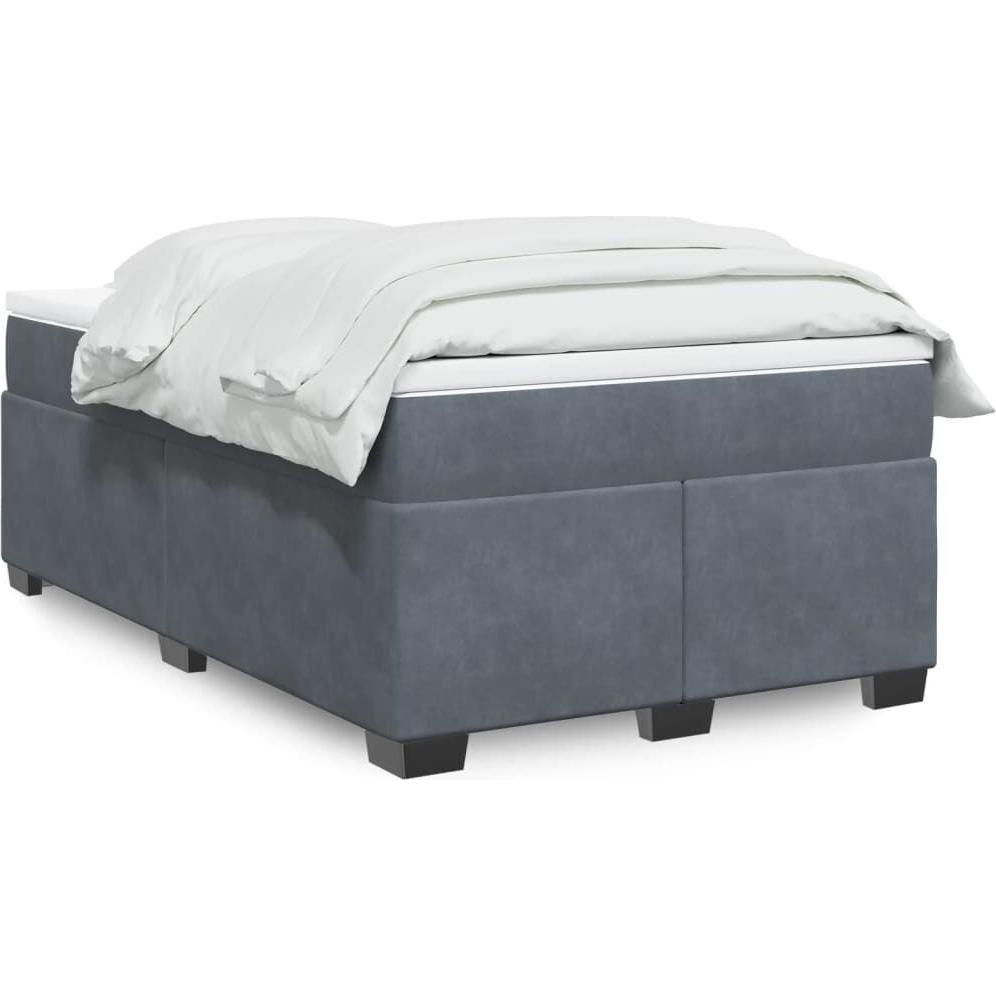 VidaXL, Bett, Bo x springbett mit Matratze 120 x 190 cm Samt (120 x 190 cm)