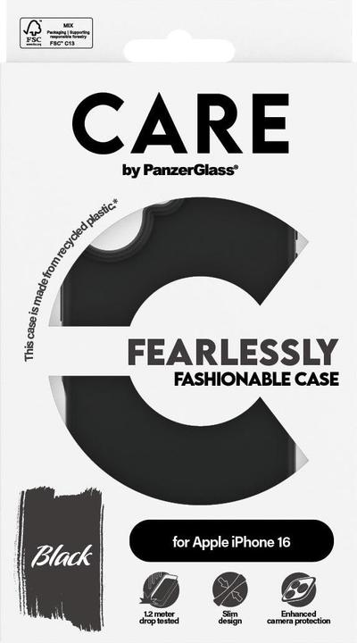 Image du produit PanzerGlass CARE Etui Fashionable Noir iPhone '24 6.1 (Apple iPhone 16)