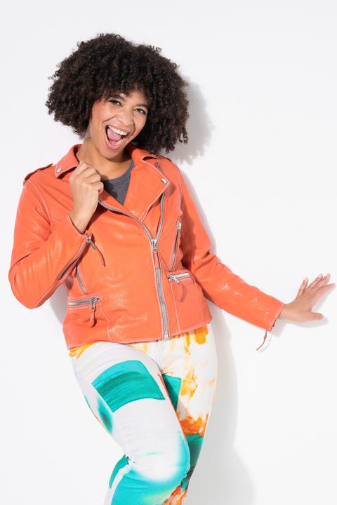 Produktbild Angel of Style Leder-Bikerjacke, echtes Leder, Farbe, Langarm (54)