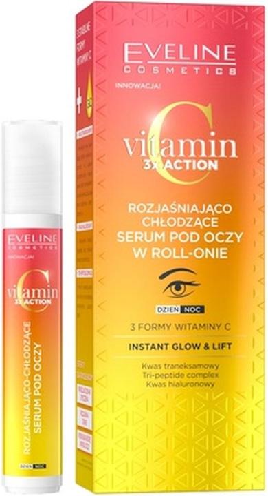 Immagine prodotto Eveline VITAMINA C 3XACTION Serum pod oczy roll-on (Roll-On per la cura degli occhi, 15 ml)