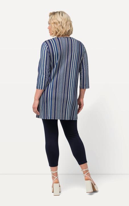 Produktbild Ulla Popken Longshirt, Musterstreifen, Tunika-Ausschnitt, 3/4-Arm (62)