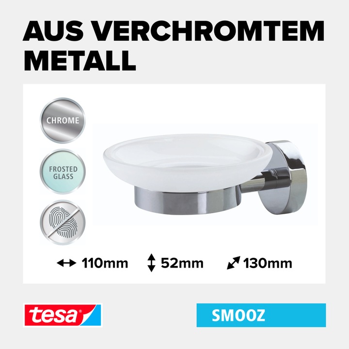 Produktbild tesa SMOOZ Seifenhalter inkl. Klebelösung ohne Bohren