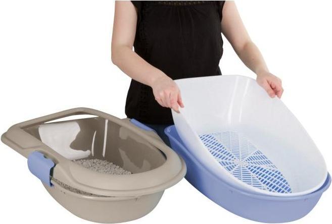 Actual product image Kerbl FURBA cat litter tray with cleaning sieve (Cat litter tray open)