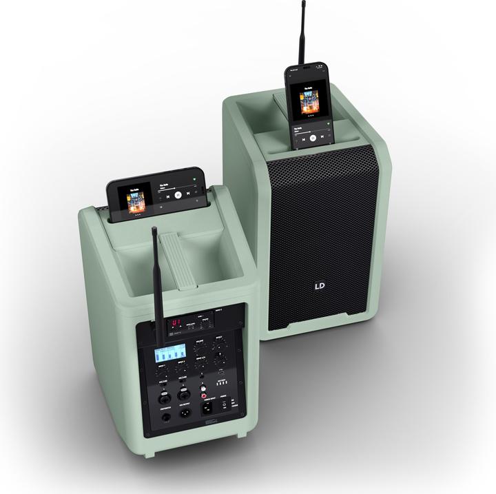 Immagine prodotto LD Systems ANNY® 8 BPH B5 GN - Altoparlante PA Bluetooth® portatile con batteria ricaricabile, mixer e 1x (Attivo)