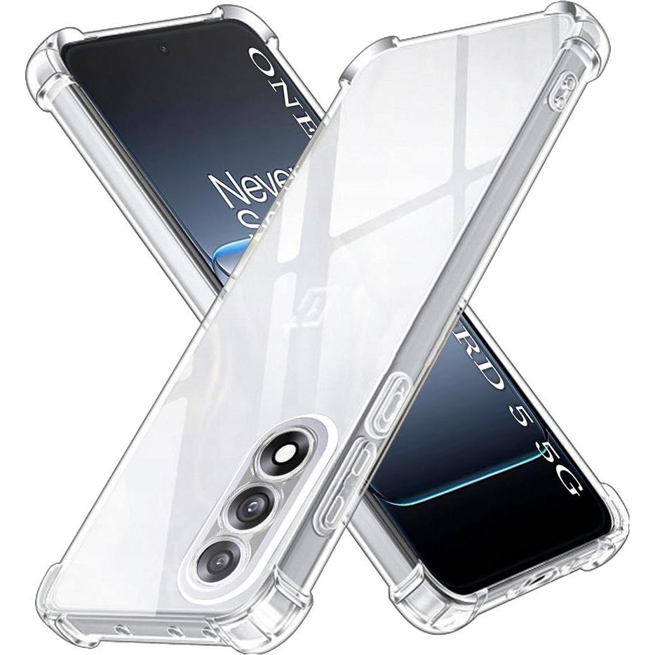 Techsuit - Shockproof Clear Silicone - OnePlus Nord 5 - Clear (OnePlus Nord 5G), Cover smartphone, Trasparente