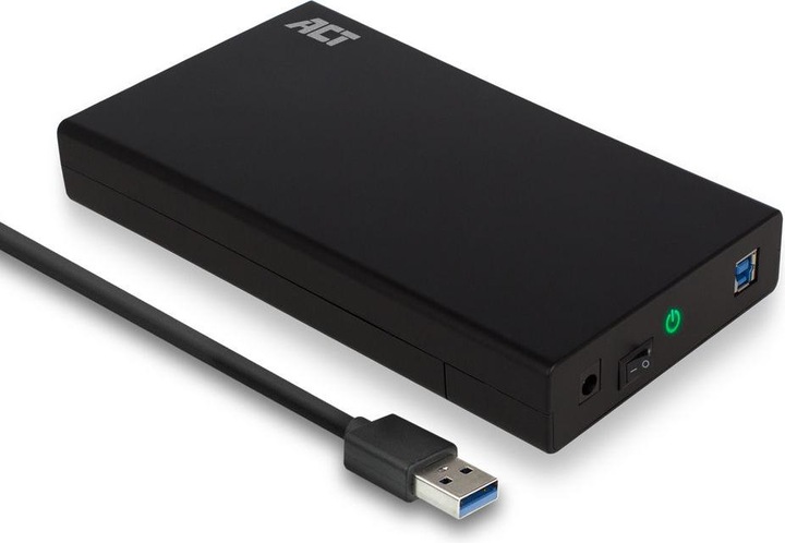 Actual product image 3.5" SATA hard drive enclosure, screwless, USB 3.2 Gen1 (3.5")