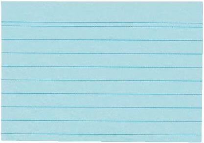 Herlitz Index cards A6 blue lined (A6, 175 g/m², 100 x)