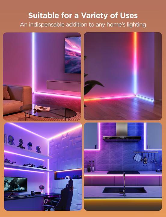 Produktbild Govee Wandleuchte (RGBIC, 500 cm, Indoor)
