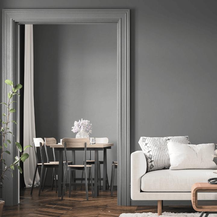 Actual product image Craft Colors 5L hochwertige Wandfarbe edelmatt – Kreidefarbe No. 763 Hellgrau (Light grey No. 763, 5 l)