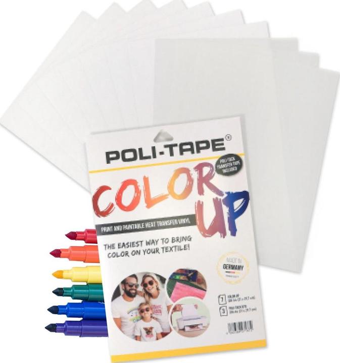Actual product image Poli-tape Aufbügelfolie COLOR UP, Bundle-Pack A4