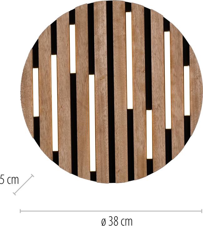 Produktbild Just Light LED Deckenlampe AKUSTIK Holz Akustikpanel mit Echtholzfurnier Eiche (1700 lm)