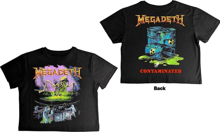 Megadeth Contaminated Back Print Crop Top (Girlie)
