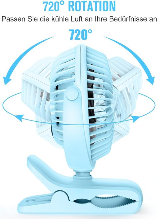 Actual product image Honyin Mini Ventilator mit Clip (40 dB)