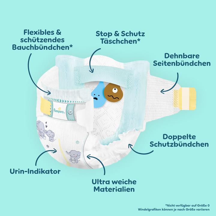 Productafbeelding Pampers Premium Protection (Maat 0, Verplaatsbaar pakket, 30 Pcs.)