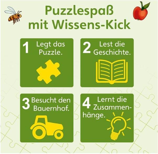 Actual product image Kosmos Knowledge puzzle What is What Junior - Discover the farm (54 pieces)