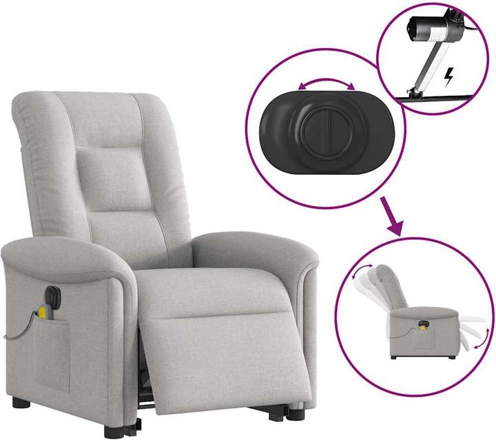 Actual product image vidaXL Massagesessel mit Aufstehhilfe