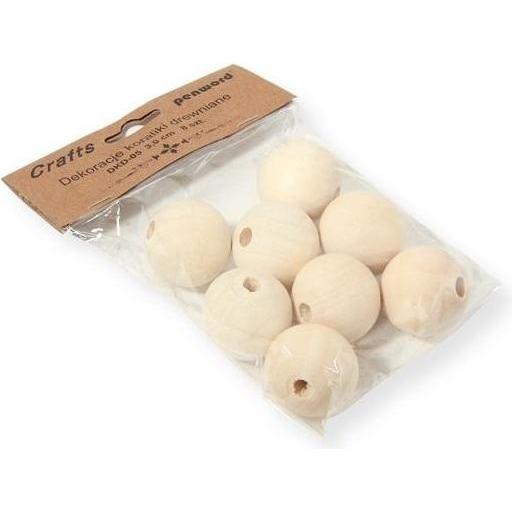Brewis Dekorationen Holzperlen 30mm 8St
