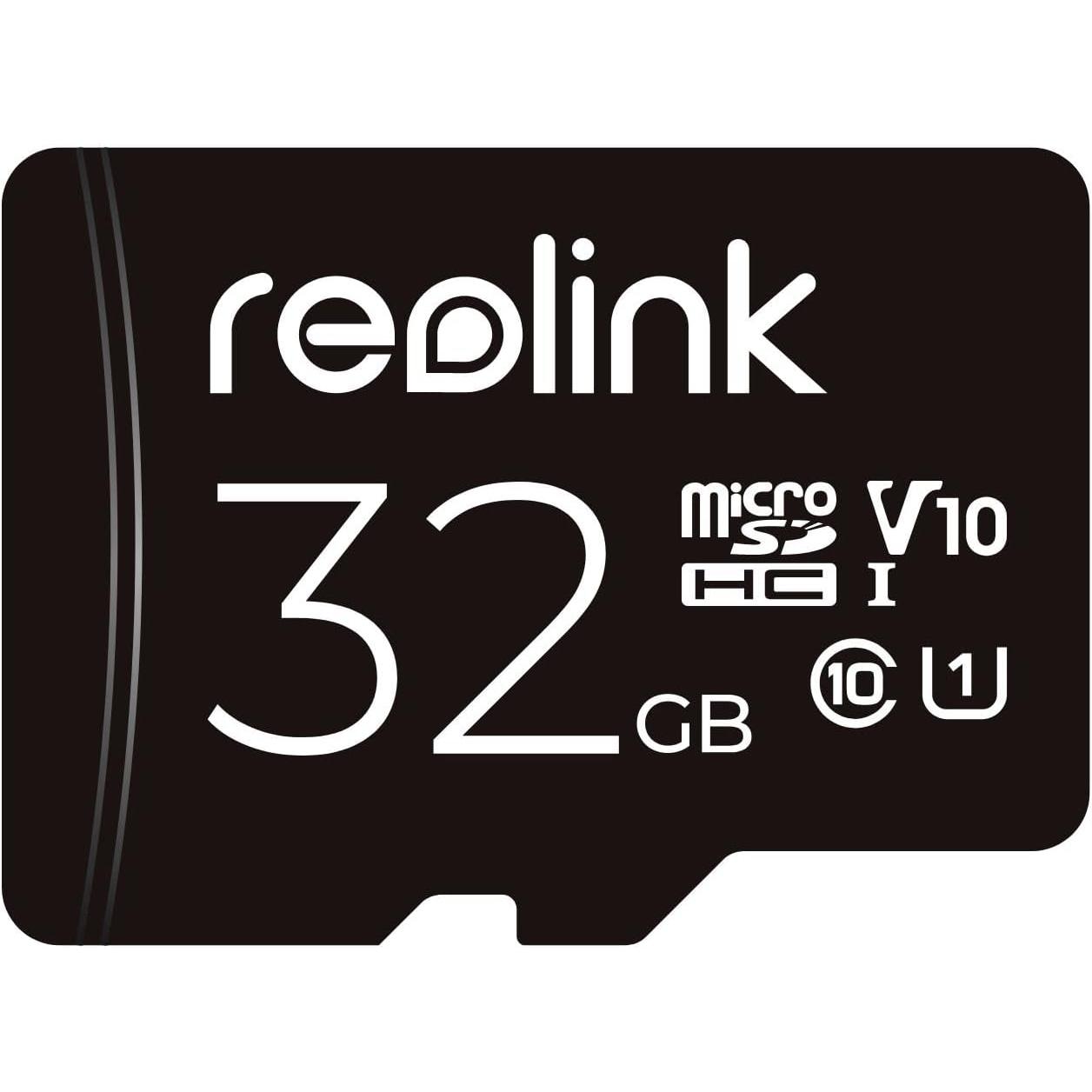 Reolink MicroSD (32 GB, microSD, U3), Speicherkarte, Schwarz