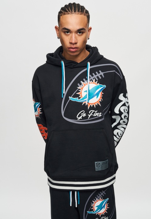 Produktbild Recovered Re:covered Fleece Hoody - PATCHES Miami Dolphins - L (L)