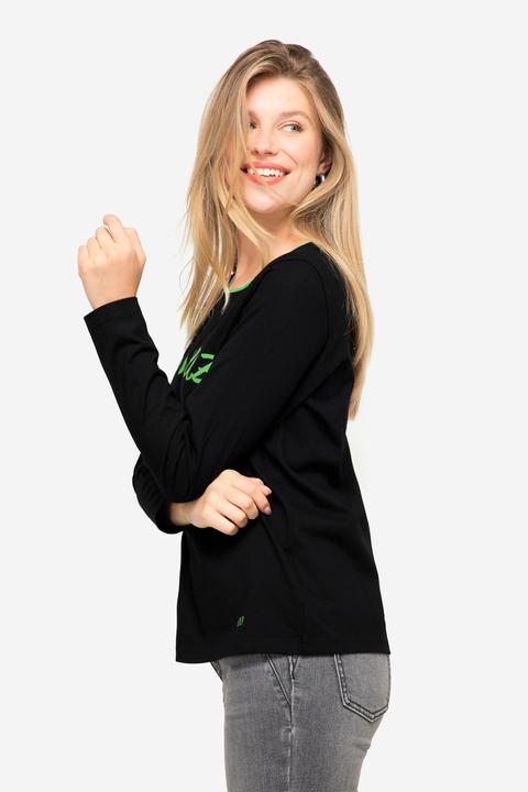 Produktbild Laurasøn T-Shirt, Regular Fit, Statement Print, Rundhals, Langarm, OEKO-TEX (S)