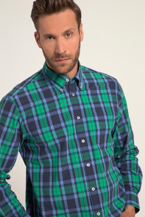 Produktbild JP1880 Karohemd, Langarm, Buttondown-Kragen, Modern Fit (3XL)