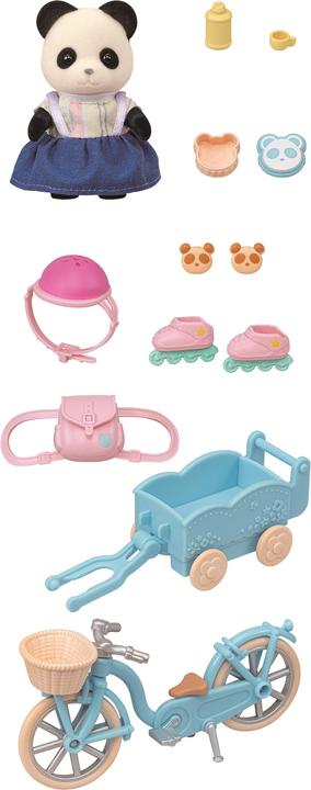 Actual product image Sylvanian Families Cycle & Skate Set -Panda Girl