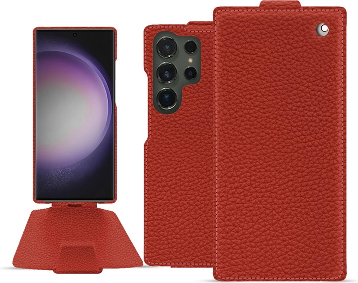 Actual product image Noreve Vertical leather shell (Samsung Galaxy S24 Ultra)