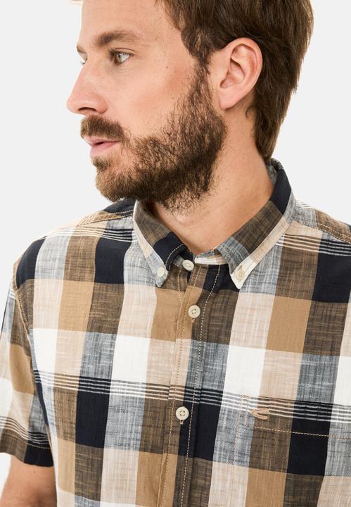 Actual product image Camel Active Kariertes Kurzarmhemd aus reiner Baumwolle (XXL)