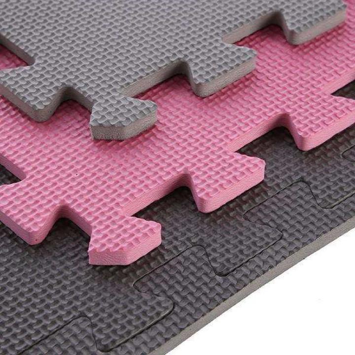Actual product image One Folding mat for training HMS MP10 light grey-pink-dark grey, 60x60x1,0cm (9 pieces) (10 mm)
