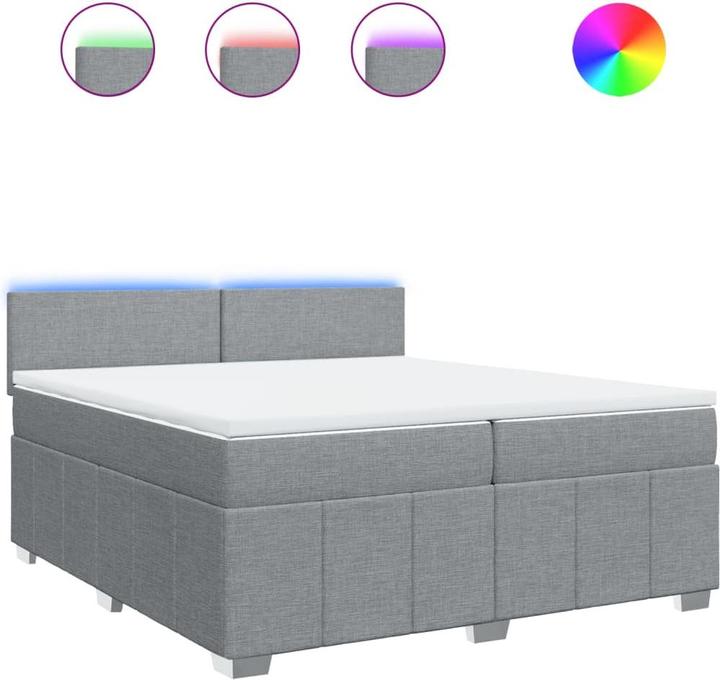 Image du produit vidaXL Bo x lit de saut avec matelas 200 x 200 cm Tissu (200 x 200 cm)