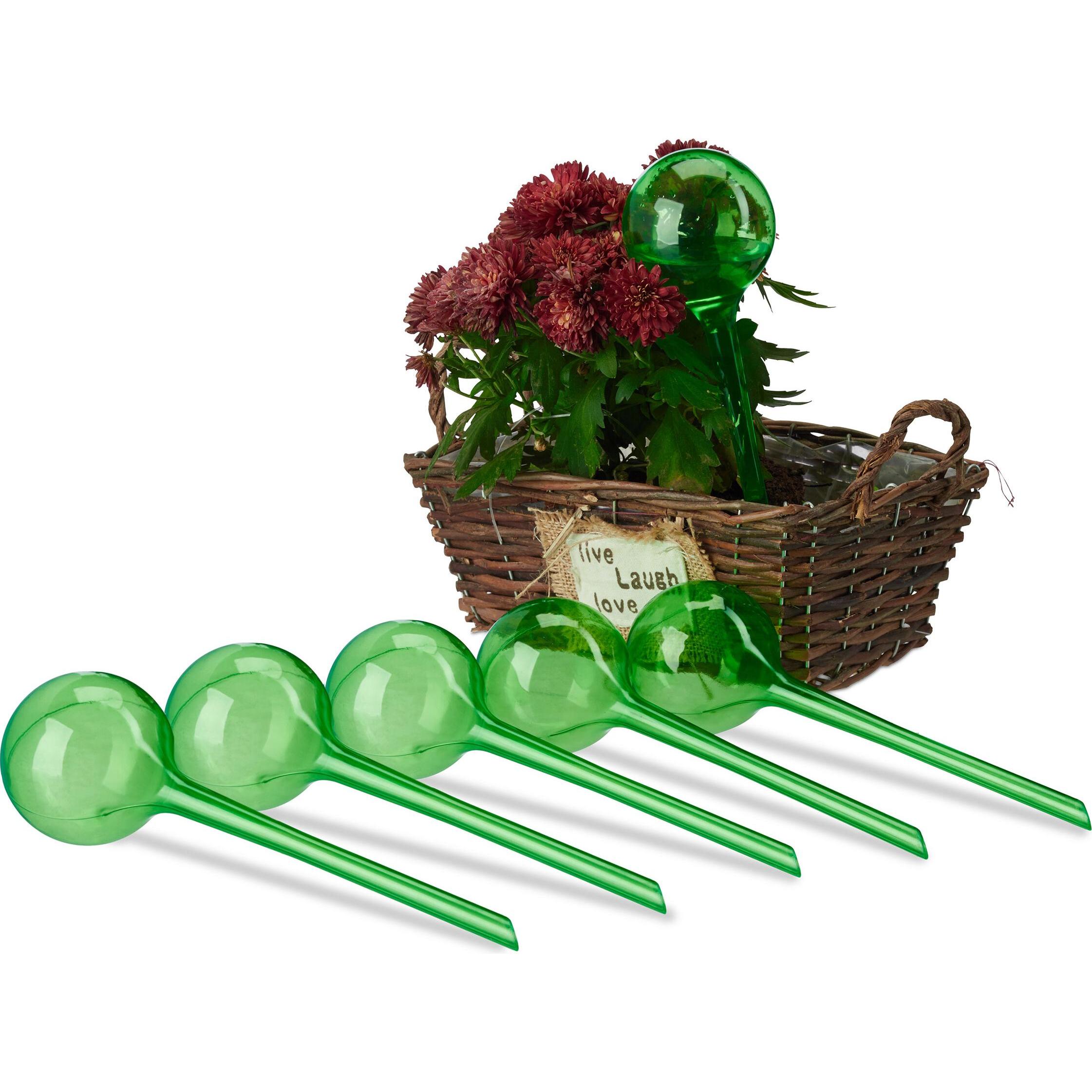 Relaxdays, Palloni Da Irrigazione + Cono Di Argilla, 6X BewäSserungskugel (Palline Per L'irrigazione)
