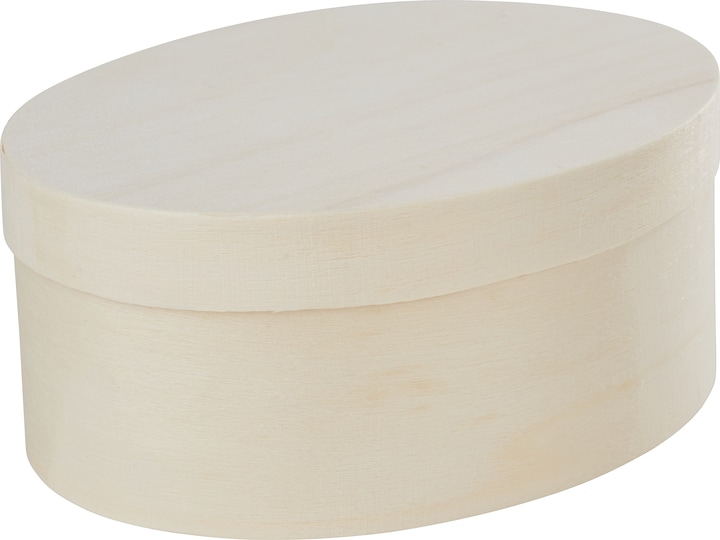 Produktbild VBS Spanschachtel "Oval", 12 x 9 cm, H 5 cm, 4 Stück