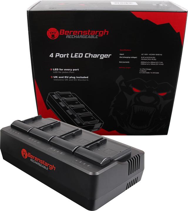 Berenstargh 4-f??h L?d?g?rät für Canon BP-A30 BP-A60 BP-A65 BP-A90 EOS C200 C200B C300 Mark II XF705 (Camera battery charger)