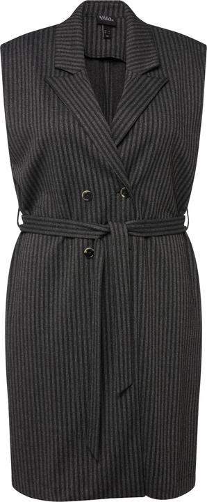 Image du produit Ulla Popken Gilet à rayures, col à revers, deux rangées de boutons (46)
