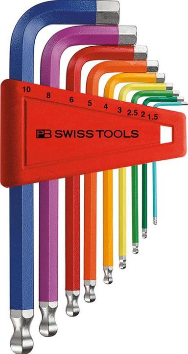 PB Swiss Tools PB Rainbow pin spanner set - ball end