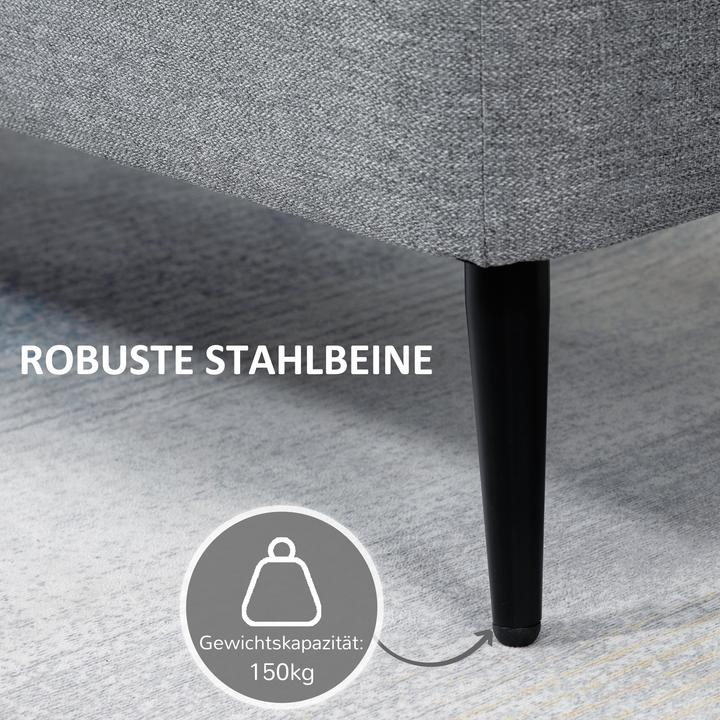 Image du produit Homcom Sitzbank Polyester, Stahl Grau (101 cm)