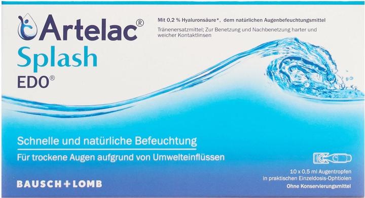 Actual product image Bausch + Lomb Splash EDO Gtt Opht (0.50 ml, 10 x 0.5 ml)