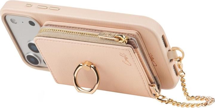 Actual product image Uniq Magnetic Wallet set + hand strap Coehl Mirelle MagSafe pink