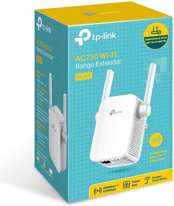Produktbild TP-Link Re205 (750 Mbit/s, 300 Mbit/s)