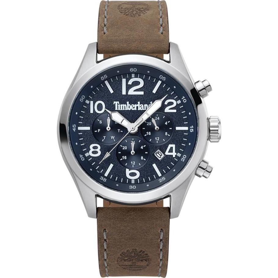 Timberland, Armbanduhr, Ashmont, Braun, Silber, Blau, (Analoguhr, 46 mm)