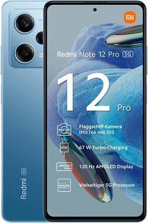 Image du produit Xiaomi Redmi Note 12 Pro (128 Go, Bleu ciel, 6.67", Double SIM, 5G)