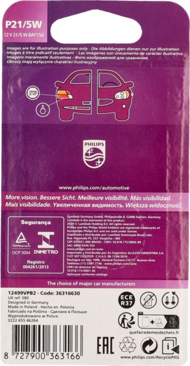 Productafbeelding Philips VisionPlus (P21/5W)