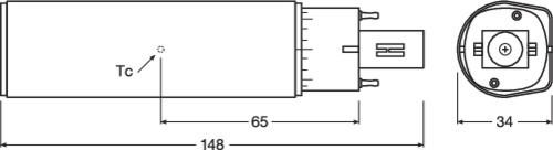 Produktbild Osram Dulux D (G24d-2, 7 W, 700 lm, 1 x, F)