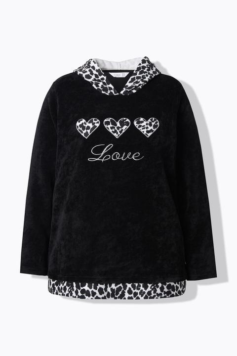 Image du produit Miamoda Sweat-shirt à capuche, molleton bouclé et détails léopard (44)