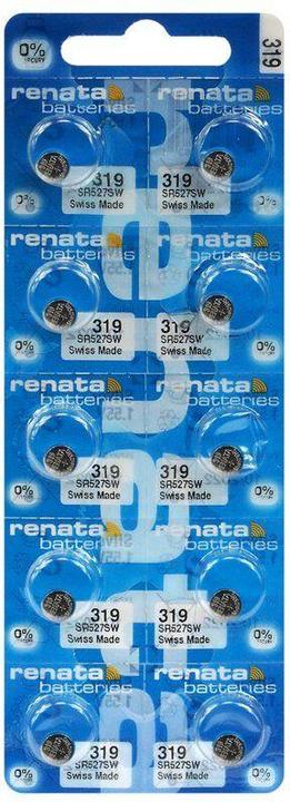 Immagine prodotto Renata 319 / SR527SW - 10 pile a bottone (10 pz., SR64, 21 mAh)
