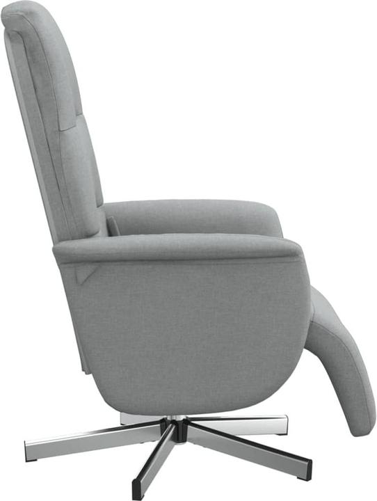 Produktbild vidaXL Massagesessel mit Fussteil Hellgrau Stoff,Farbe