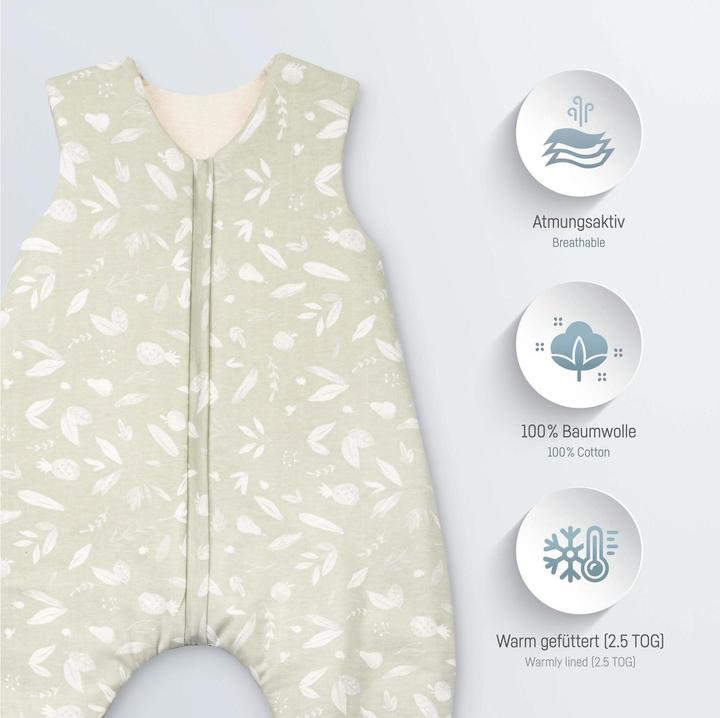 Image du produit Julius Zöllner Sac de couchage bébé toute l'année Jumper Jersey Tropic 92 cm (92 cm, 2.5 TOG, Toute l'année)