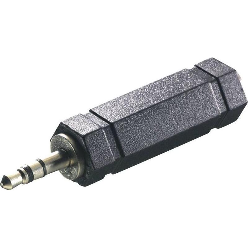 Vivanco Audioadapter, 3.5mm Klinkenst. - 6.3mm Klinkenbuchse (Adattatore angolare), Adattatore audio, Nero
