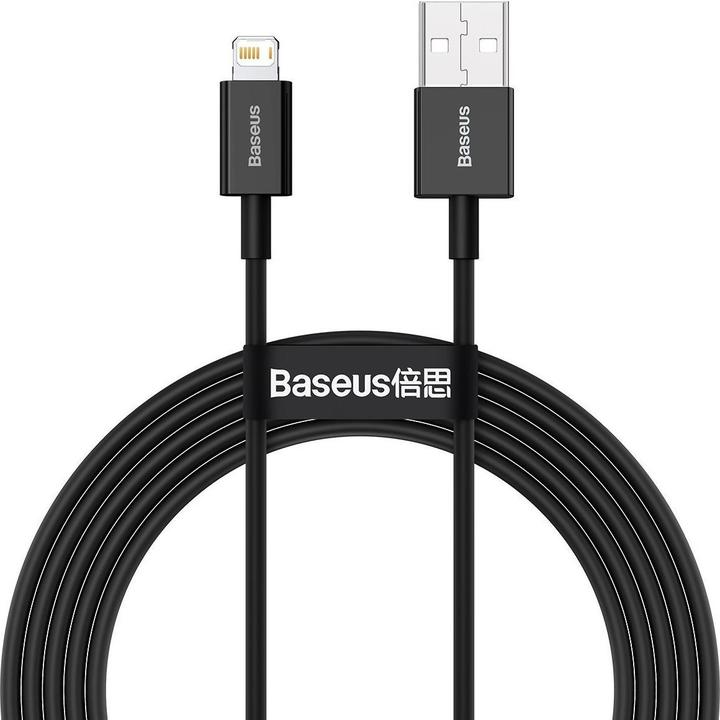Actual product image Baseus Superior Series Cable USB to iP 2.4A 1m (black) (1 m, USB 2.0)