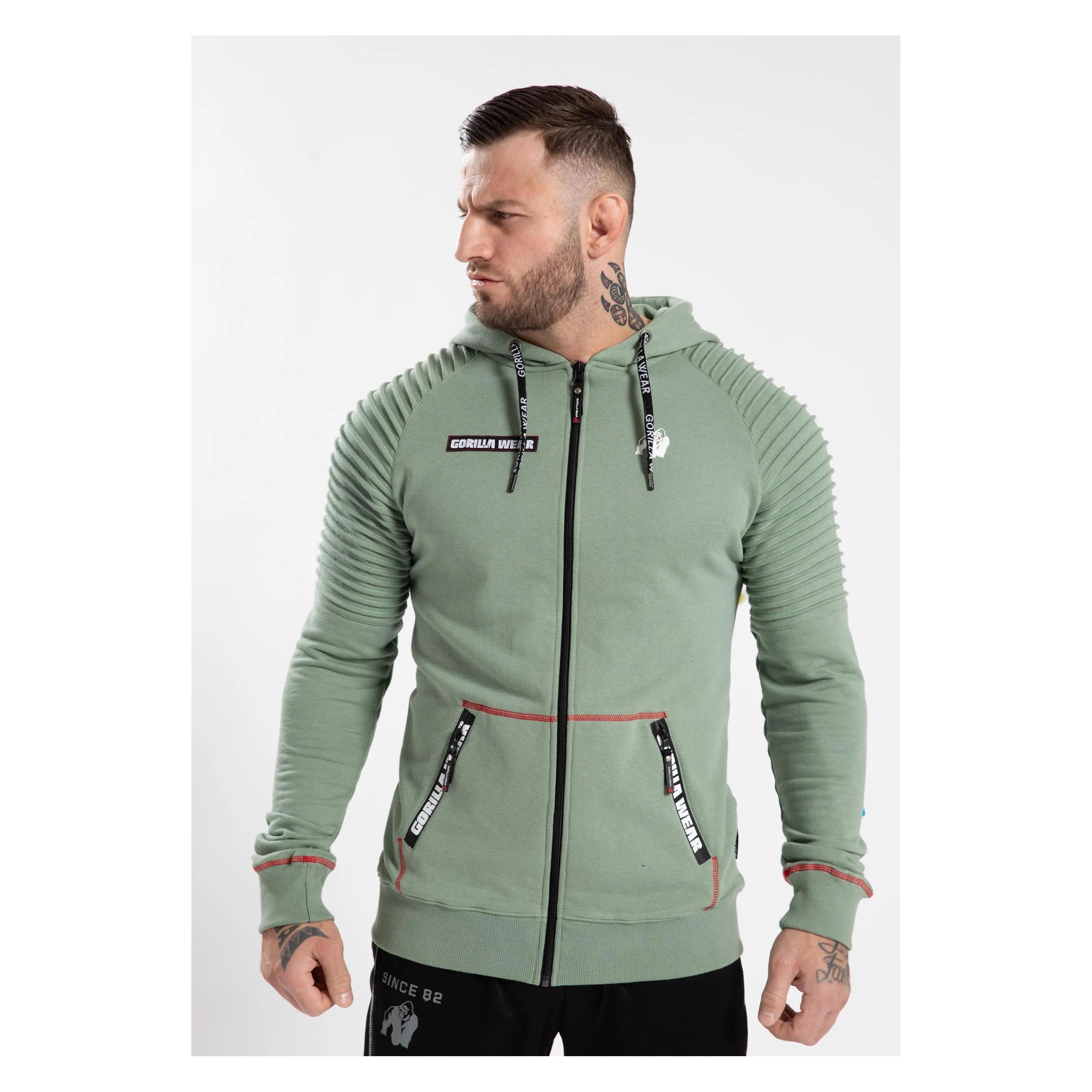 Gorilla Wear, Herren, Pullover, Georgia Zip Hoody - Grün, Grün, (M)